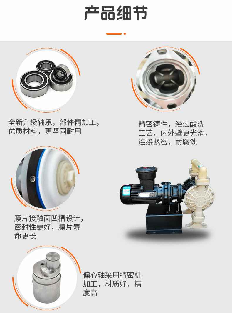 DBY氟塑料电动隔膜泵细节图 DBY氟塑料电动隔膜泵细节图